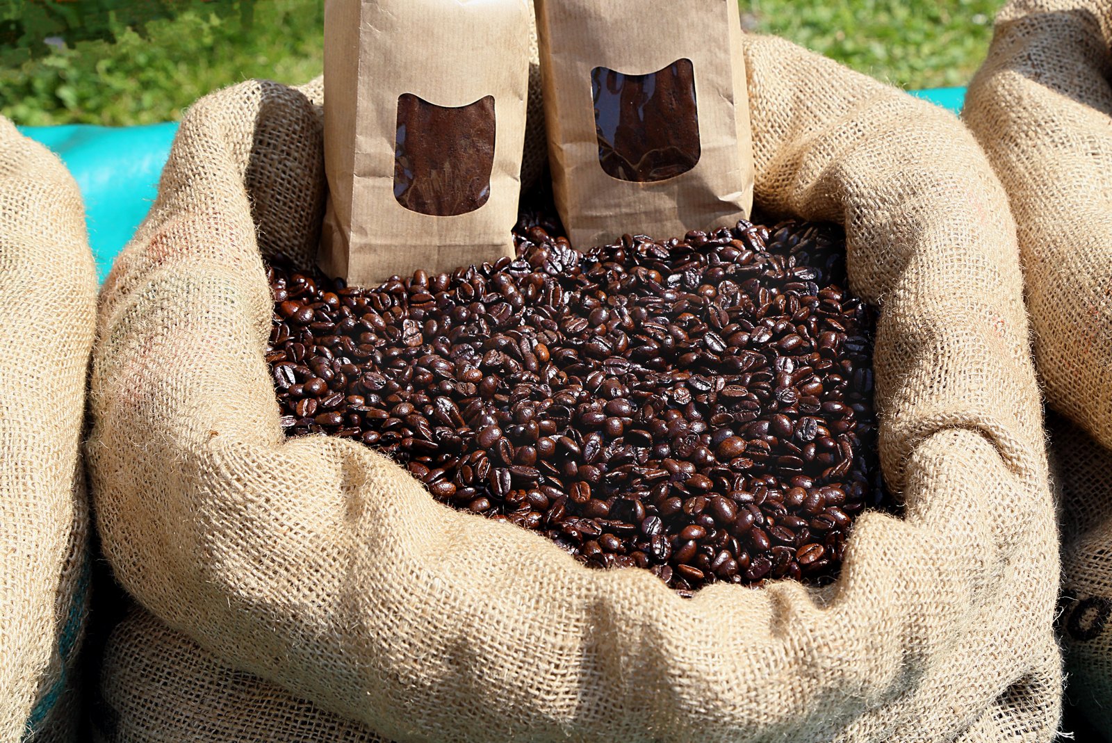 Sack of Ethiopia Yirgacheffe coffee
